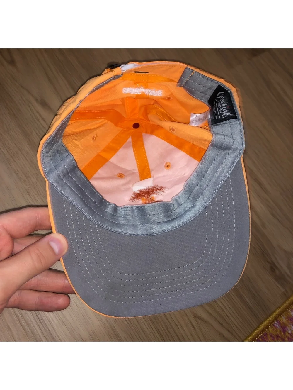 IMPERIAL KIAWAH 1976 ORANGE WHITE BREATHABLE GOLF HAT CAP ADJUSTABLE